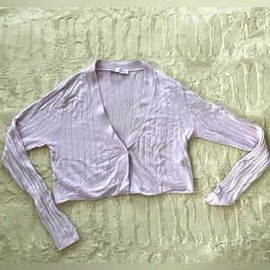Zara pale purple cropped cardigan